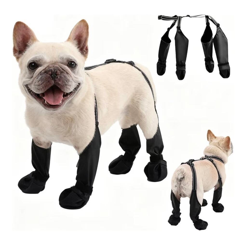 BECEMURU Dog Boots Shoes Leggings with Anti-Slip Sole Size Large (C61)